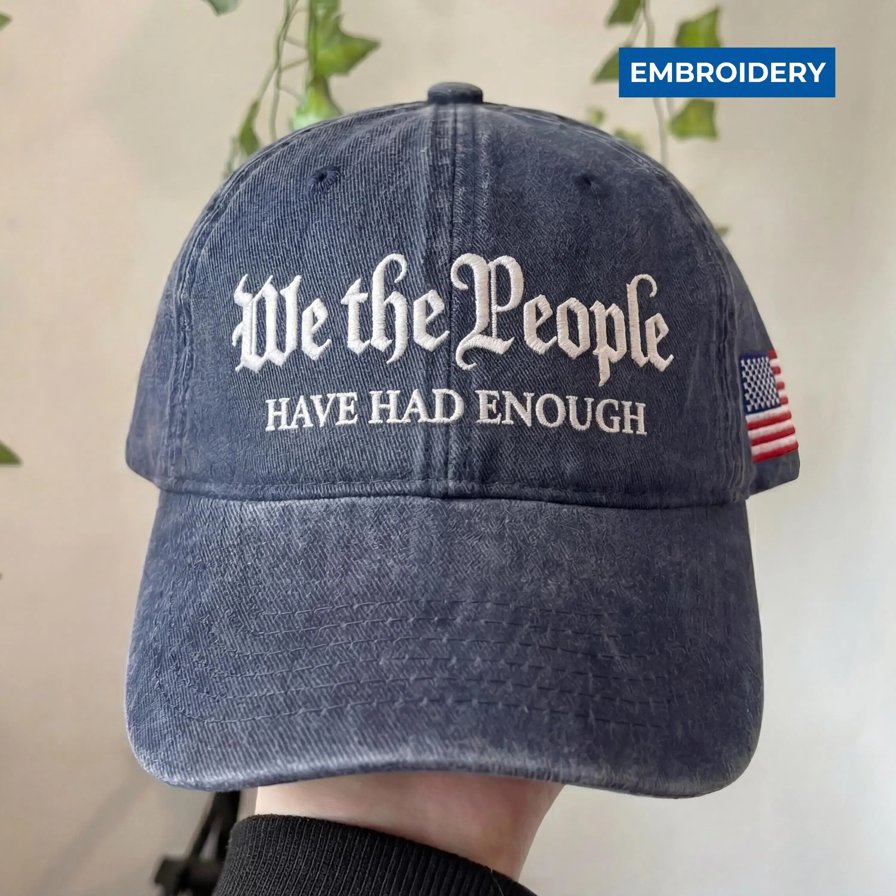 We The People Embroidered Dad Hat, Have Had Enough Patriotic Cap, 250th Anniversary America Hat, No Kings USA Freedom Hat, Vintage Liberty