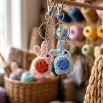 Crochet Bunny Plush Keychain: Amigurumi Bag Charm - Image 6