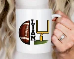 Football Goal Post Liam Name Mug Gift For Sports Fan Personalized Coffee Cup Custom Football Lover Present For Him Coffee Mug - Image 3