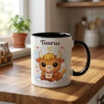 Taurus Zodiac Mug, Cute Taurus Coffee Mug, Astrology Gift for Taurus, Taurus Birthday Gift, Horoscope Mug for Her