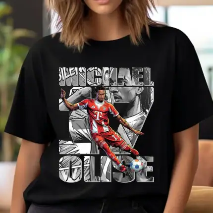 Football Player T-Shirt Design, Michael Olise Comic , Soccer Graphic Tee