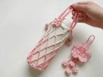 Crochet Drink Carrier PDF Pattern – Cherryblossom Cake Cup Holder (Digital Download)