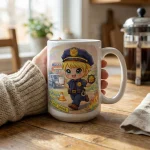 Cute Police Officer Gift Mug Funny Cop Coffee Cup Law Enforcement Ceramic Mug Gift For Dad Coworker - Image 2