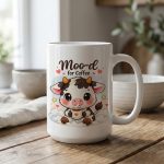 Funny Cow Coffee Mug Gift Cute Farm Animal Coffee Cup Kawaii Cow Mug Gift For Coffee Lovers Unique Dairy Lover Gift Idea - Image 2