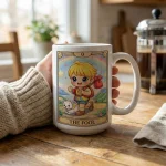 Whimsical Tarot Fool Card Mug Gift Cute Adventure Coffee Cup Mystic Tarot Lover Ceramic Mug Unique Birthday Gift Idea