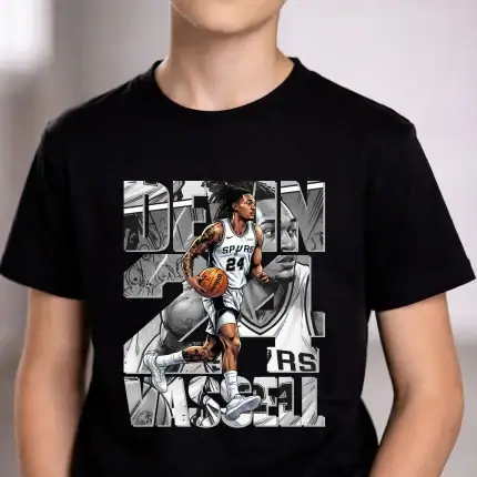 Basketball Player T-Shirt Design: Vassell Comic Graphic Shirt - Image 3