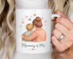 Personalized Mommy And Me Mug Gift For Mom From Son Or Daughter Cute Mother Child Illustration Coffee Cup Mothers Day Gift - Image 4