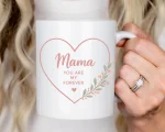 Sentimental Mama Mug Gift For Mom Coffee Cup Heart Design Mothers Day Gift Idea Cute Mom Coffee Mug - Image 2