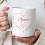 Sentimental Mama Mug Gift For Mom Coffee Cup Heart Design Mothers Day Gift Idea Cute Mom Coffee Mug - Image 3
