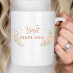 Thoughtful Gift For Mom Floral Coffee Mug Mothers Day Present Cute Mum Cup Birthday Gift Idea For Mother