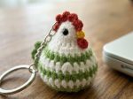 Mini Crochet Chicken Keychain Pattern (PDF Download) | Amigurumi Chick Plush Toy