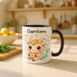Cute Capricorn Zodiac Mug Gift Kawaii Goat Coffee Cup Astrology Sign Ceramic Mug Horoscope Lover Birthday Gift - Image 4