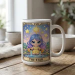 Magical Star Tarot Mug Gift Cute Astrology Coffee Cup Mystical Spiritual Ceramic Mug Gift For Her Witchy Lover