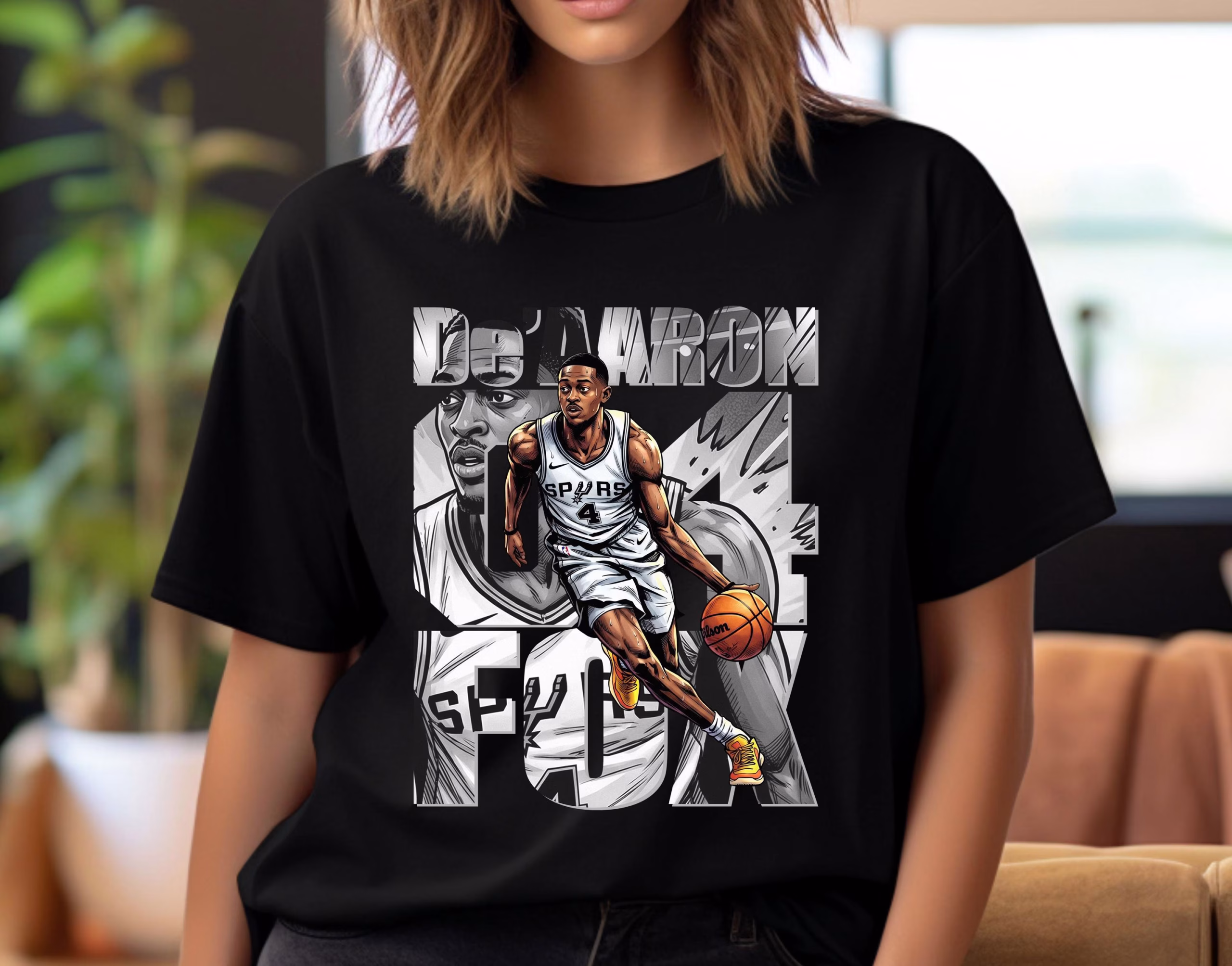 Basketball Player T-Shirt Design: Fox Comic Graphic Shirt