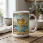 Mystic Tarot Ace Of Cups Mug Gift Spiritual Coffee Cup Tarot Card Ceramic Mug Witchy Gift Idea For Astrology Lovers