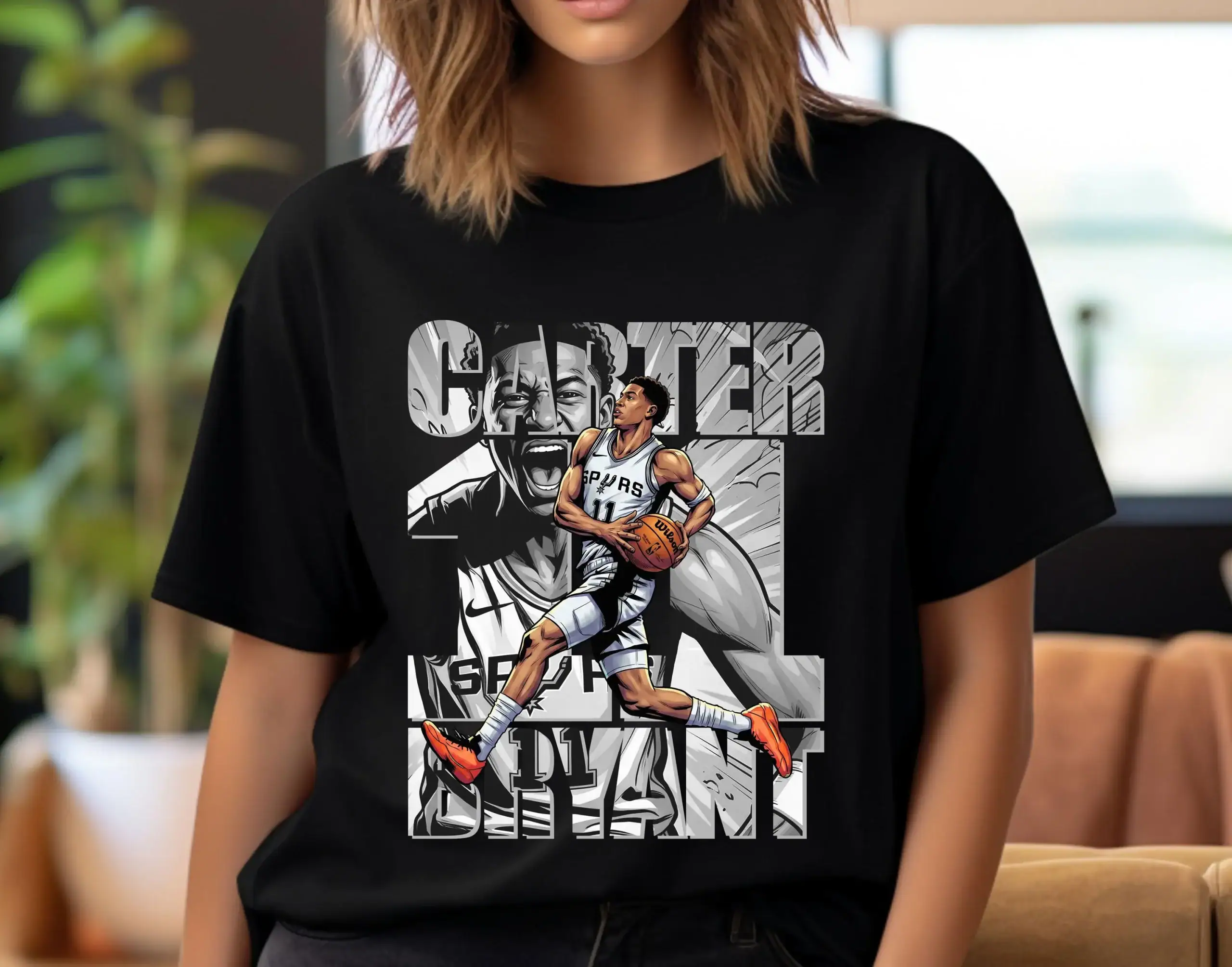 Basketball Player T-Shirt Design: Carter Bryant Comic Graphic Shirt