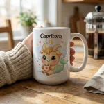 Cute Capricorn Zodiac Mug Gift Kawaii Goat Coffee Cup Astrology Sign Ceramic Mug Horoscope Lover Birthday Gift - Image 3