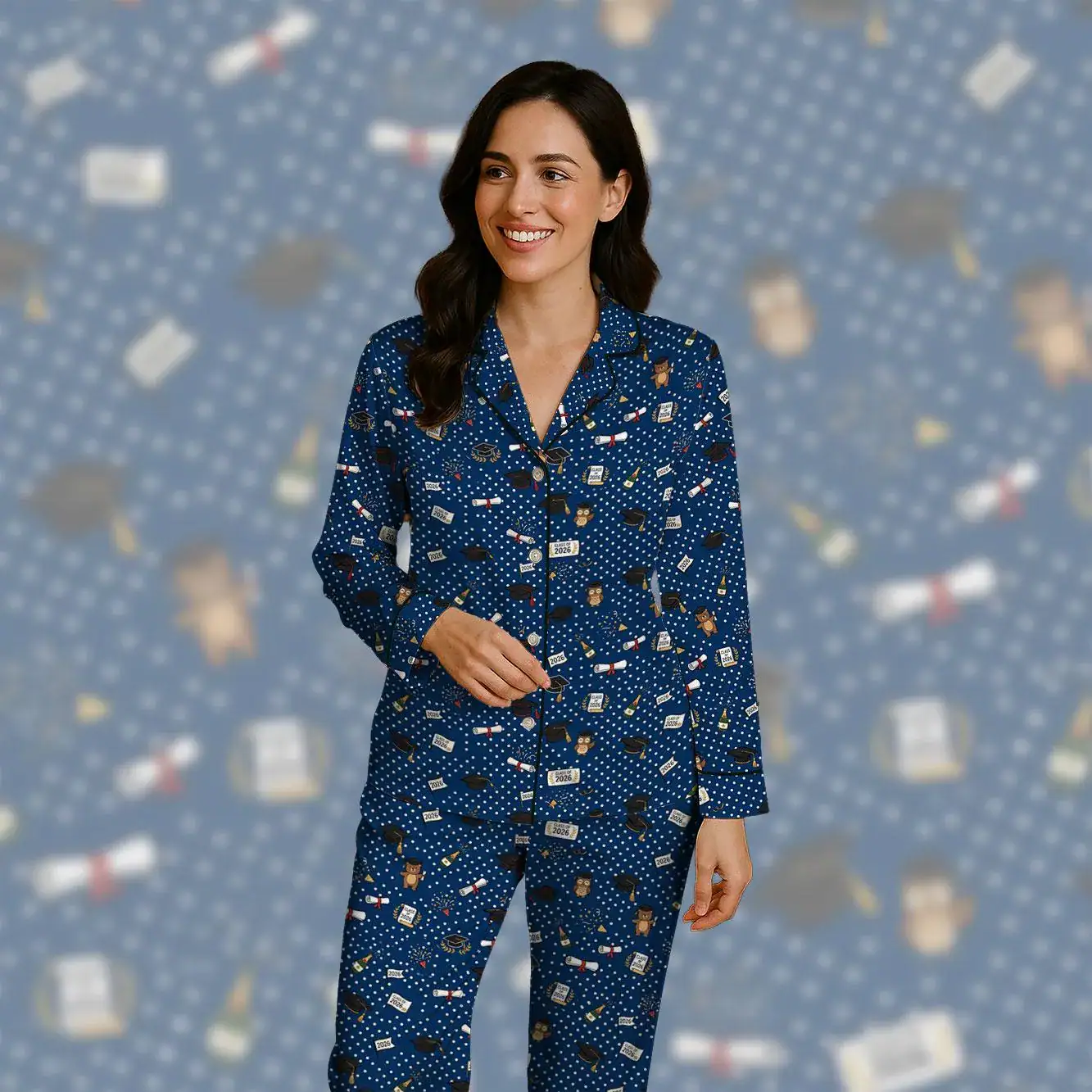 Graduation Pajama Set Class of 2026, Senior Night Sleepwear, College Grad PJ Shorts, Congrats Graduate Gift Pajamas - Image 4