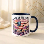 Patriotic Mug, Western Coffee Mug, American Flag Mug, Cowboy Coffee Cup, Veteran Gift, 4th of July Mug - Image 2