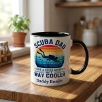 Personalized Dad Mug for Scuba Divers, Diving Dad Mug Gifts for Divers, Scuba Instructor Diving Gift, Fathers Day Mug Gift from Daughter - Image 4