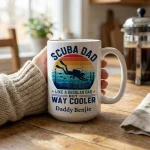 Personalized Dad Mug for Scuba Divers, Diving Dad Mug Gifts for Divers, Scuba Instructor Diving Gift, Fathers Day Mug Gift from Daughter - Image 3