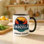 Personalized Dadzilla Mug for Father’s Day Gifts, Husband Mug Gift, Dad Birthday Gift from Kids, Custom Dad Mug, Dinosaur Dad Coffee Mug - Image 4