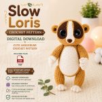 Slow Loris Crochet Pattern PDF, Cute Amigurumi Animal Pattern, Crochet Plush Toy Tutorial, Kawaii Stuffed Animal, Instant Download Digital Download