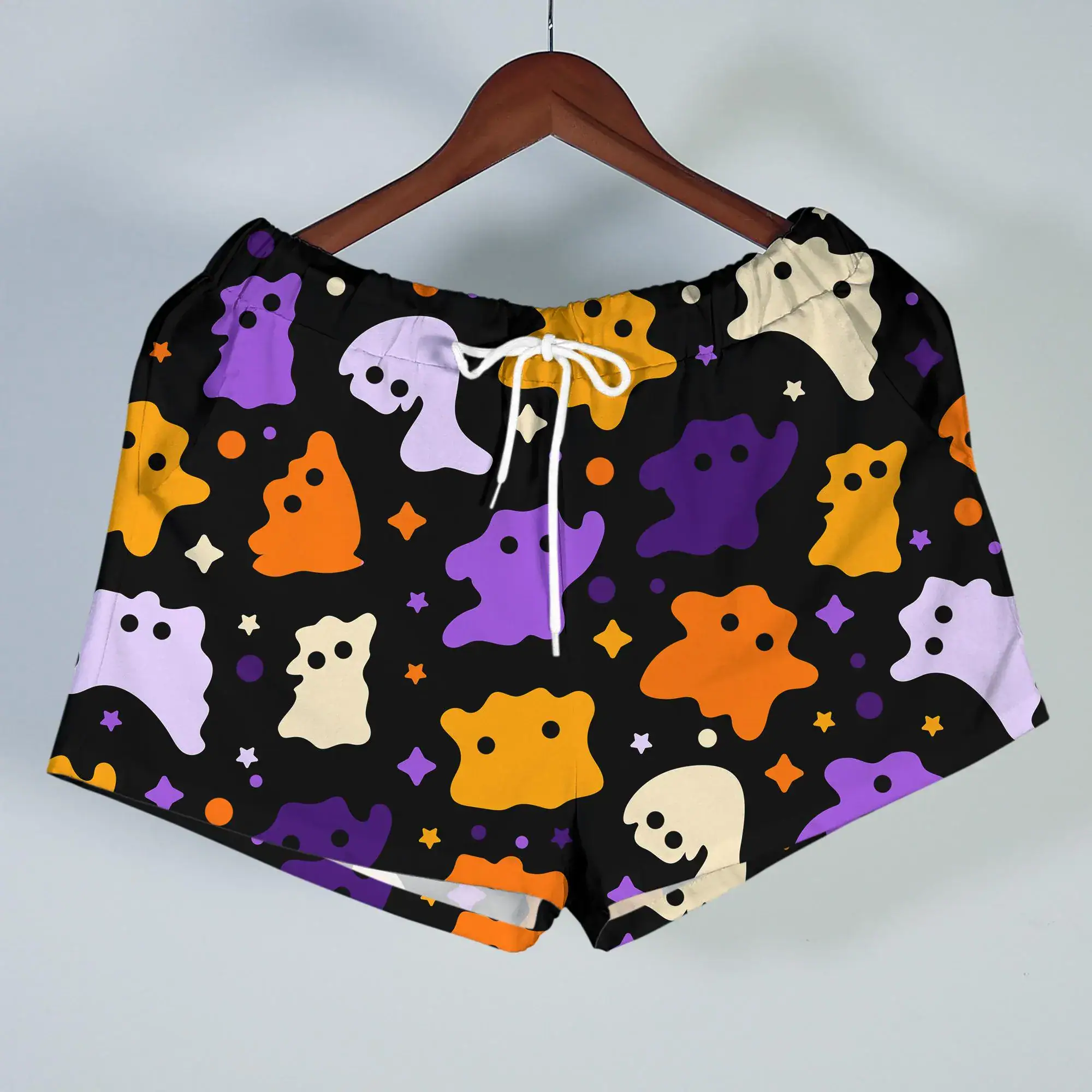 Ditto Hawaiian Shirt Cute Ghost Pattern Tropical Button Up Shirt Spooky Summer Beach Halloween Matching Set Unisex Outfit Ditto Shirt Gifts - Image 5