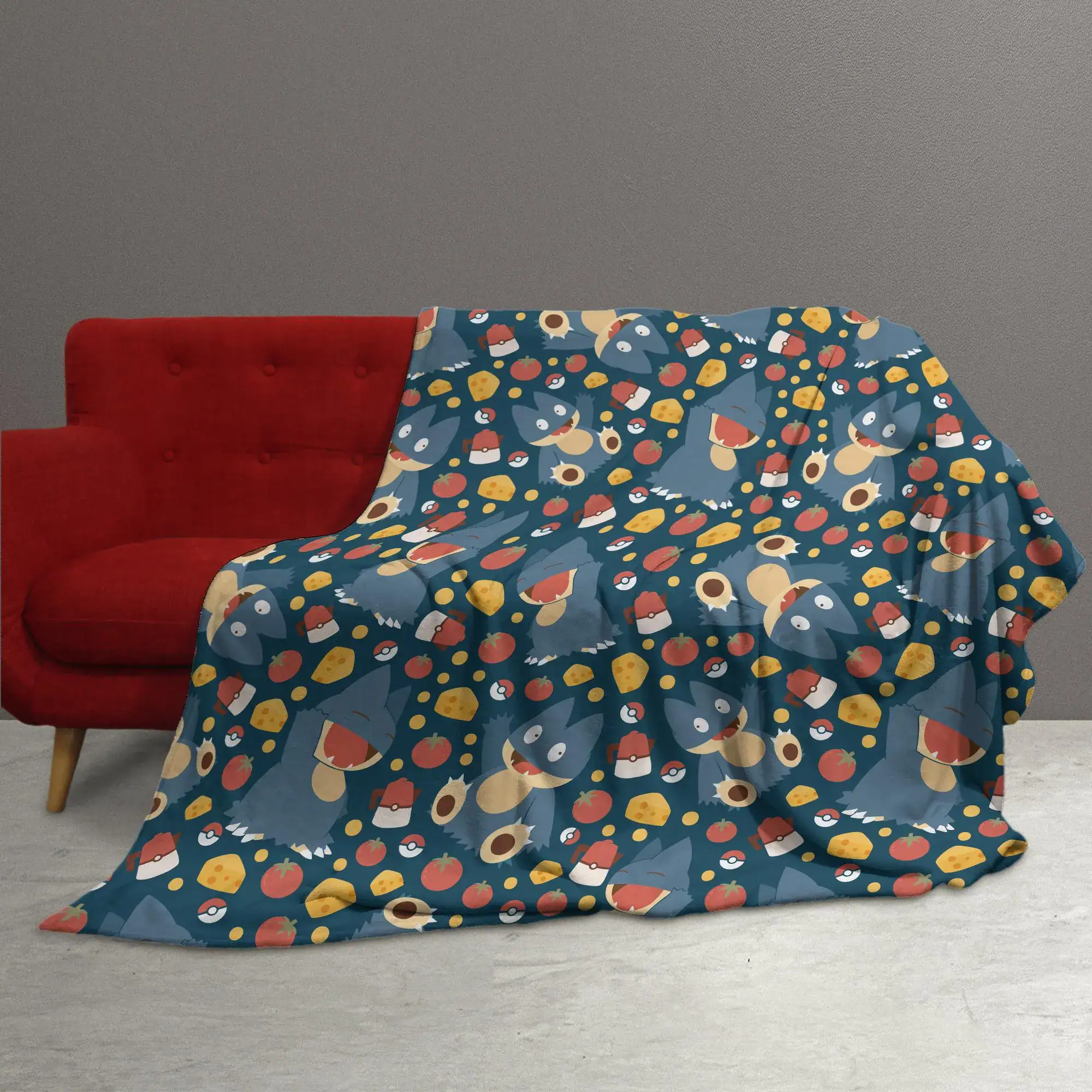Munchlax Fleece Blanket Cute Food Pattern Cozy Throw Blanket Funny Family Baby Blanket Christmas Home Decor Munchlax Blanket Gifts - Image 2