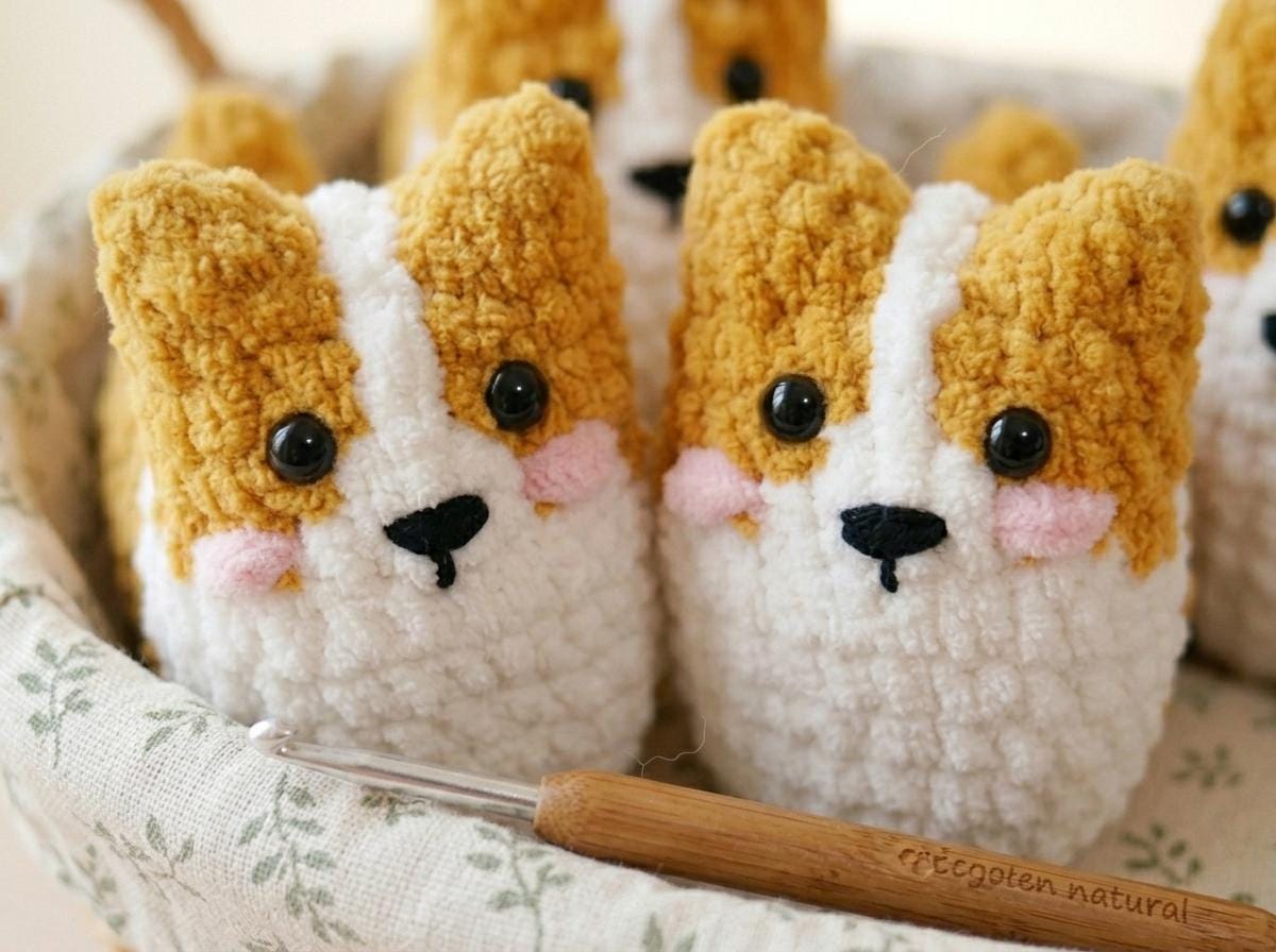 il_fullxfull.8078904195_3ix3.jpg Amigurumi Crochet Shiba Inu & Octopus Pattern (PDF Download) - Image 1