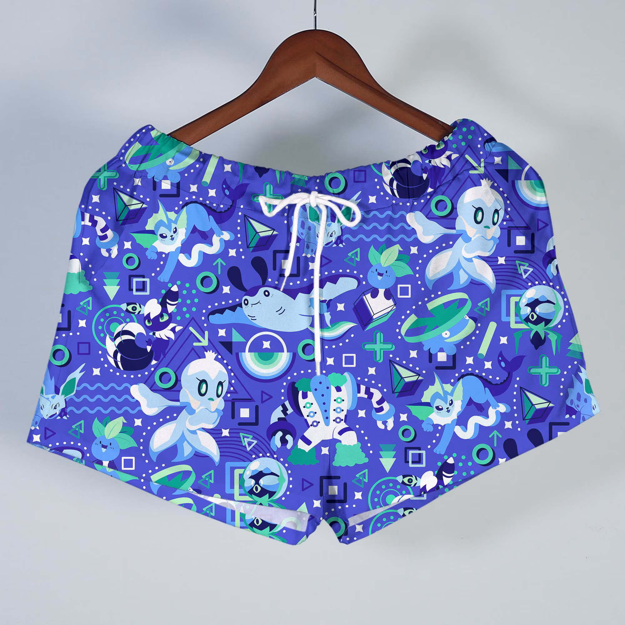 Vaporeon Oddish Hawaiian Shirt Tropical Button Up Shirt Cute Summer Beach Shorts Matching Set Ocean Unisex Outfit Vaporeon Shirt Gifts - Image 5