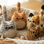 Bundle 4 in 1: Sitting Baby Cat low sew crochet pattern, kitten amigurumi pattern