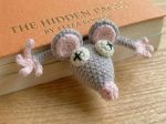 Crochet Mouse Bookmark - Handmade Teacher Gift, Stocking Stuffer