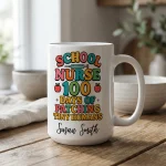 Personalized School Nurse Mug, School Nurse Appreciation Gift, Custom Nurse Coffee Cup, School Staff Thank You Gift for Coworker