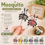 Mosquito Crochet Pattern PDF, Amigurumi Insect Pin Tutorial, Cute Bug Brooch Pattern, DIY Crochet Gift, Beginner Friendly Digital Download