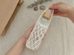 Flower-shaped crochet water bottle holder, cat paw print water bottle holder, mesh bag, easy to make for beginners, download now. - Image 6
