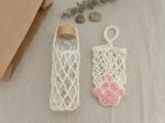 Flower-shaped crochet water bottle holder, cat paw print water bottle holder, mesh bag, easy to make for beginners, download now. - Image 2