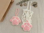 Flower-shaped crochet water bottle holder, cat paw print water bottle holder, mesh bag, easy to make for beginners, download now. - Image 3