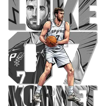 Basketball Player T-Shirt Design: Kornet Comic Image Graphic Shirt - Image 2