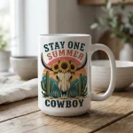 Cowboy Mug, Western Coffee Mug, Country Coffee Cup, Rustic Cowboy Gift, Western Decor Mug, Rodeo Cow Skull Mug