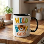 First Day of School Gift, Preschool Graduation Gift, Personalized Kids Mug, Kindergarten Gift, Wild About School