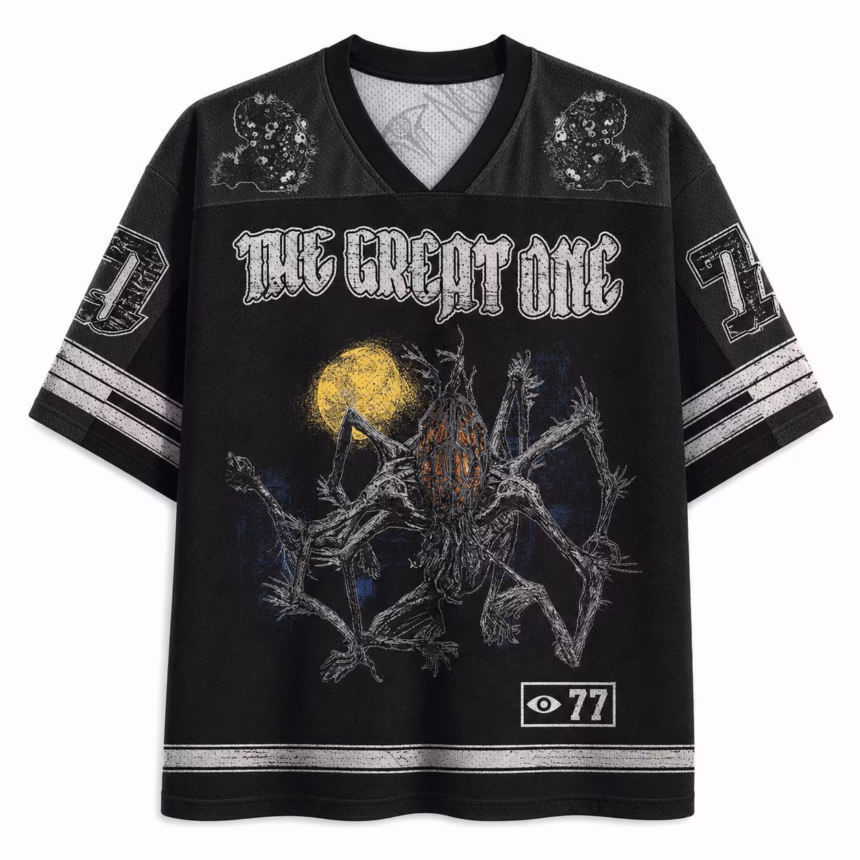 The Great One Horror Jersey Shirt, Dark Cryptid Monster Football Tee, Gothic Creature Sports Jersey, Creepy Fantasy Streetwear Shirt