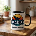 Personalized Dadzilla Mug for Father’s Day Gifts, Husband Mug Gift, Dad Birthday Gift from Kids, Custom Dad Mug, Dinosaur Dad Coffee Mug - Image 2