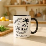 Personalized Retirement Mug, Retirement Gifts for Men, Happy Retirement Gift, Custom Retiree Coffee Mug, Retiring Funny Mug