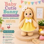 Baby Cutie Bunny Crochet Pattern PDF, Cute Amigurumi Bunny Pattern, Beginner Crochet Doll Tutorial, Bunny Crochet Pattern Digital Download