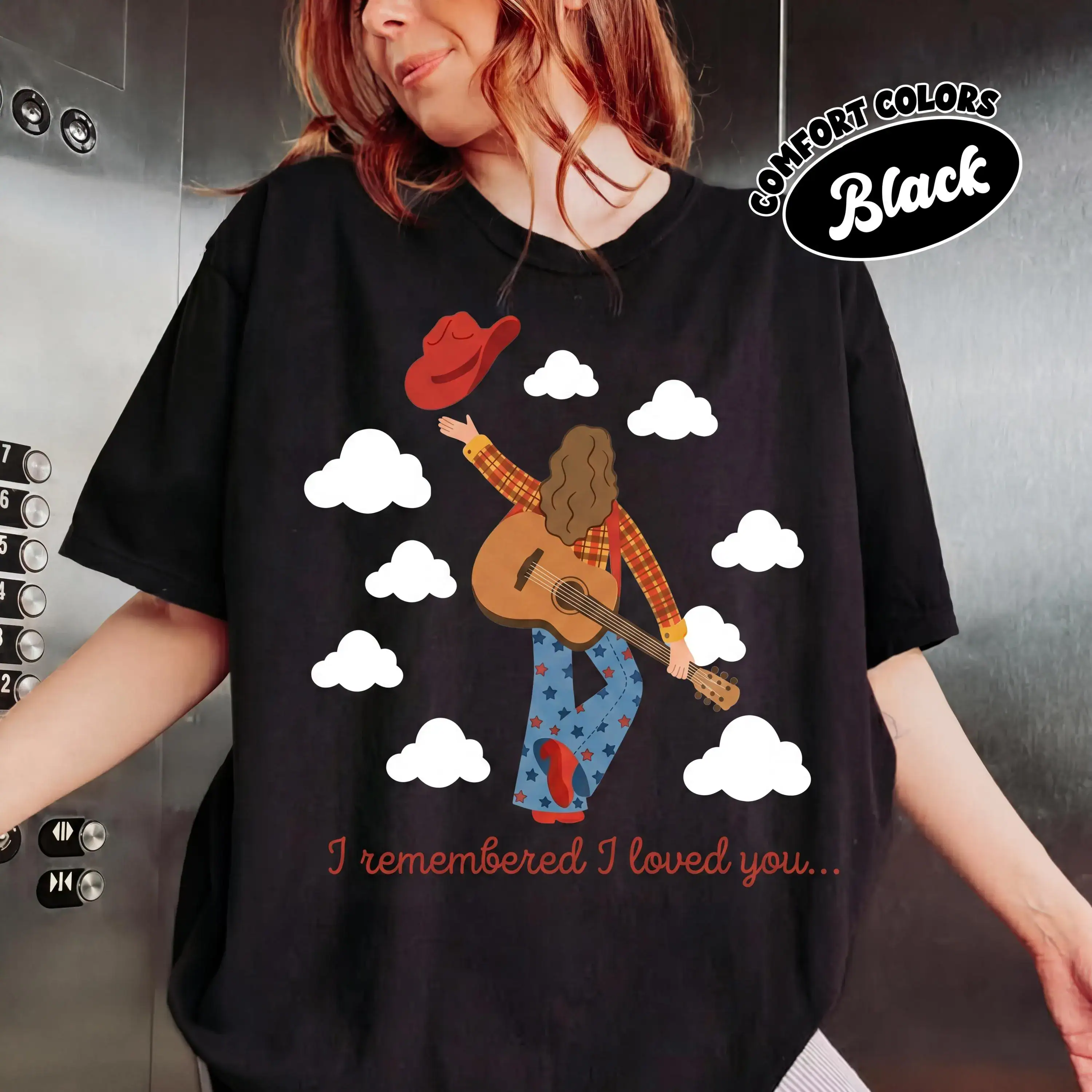 Western Cowgirl Graphic Shirt, I Knew You Story Music Tee, Retro Cloud Film Movie Printed Tshirt, I Remembered I Love You Gift For Fan