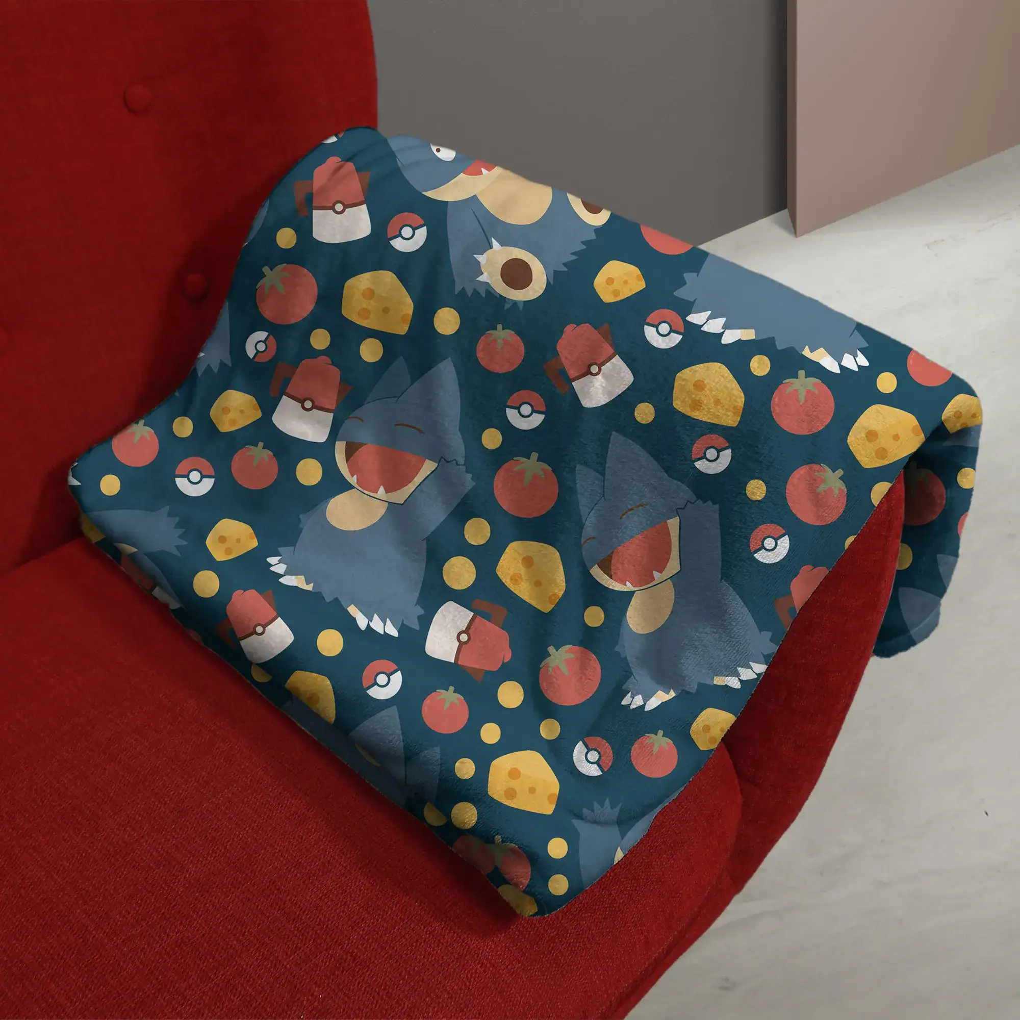 Munchlax Fleece Blanket Cute Food Pattern Cozy Throw Blanket Funny Family Baby Blanket Christmas Home Decor Munchlax Blanket Gifts - Image 5
