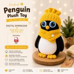 Penguin Crochet Pattern PDF, Penguin Amigurumi Pattern, Crochet Penguin Plush Toy, , Cute Winter Penguin Toy, DIY Baby Gift Digital Download
