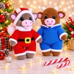 Christmas Cow Crochet Pattern PDF | Amigurumi Cow Christmas Doll | Crochet Plush Toy Tutorial | Holiday Cow Pattern | Gift Digital Download - Image 2
