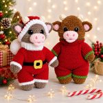 Christmas Cow Crochet Pattern PDF | Amigurumi Cow Christmas Doll | Crochet Plush Toy Tutorial | Holiday Cow Pattern | Gift Digital Download - Image 3